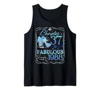 Chapter 37 Fabulous Since 1988 Diamond Heels 37th Birthday Tank Top