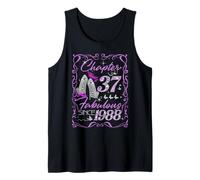 Chapter 37 Fabulous Since 1988 Diamond Heels 37th Birthday Tank Top