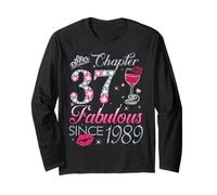 Chapter 37 Fabulous Since 1989 37Th Birthday Gift for Women Long Sleeve T-Shirt