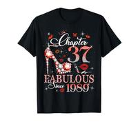 Chapter 37 Fabulous Since 1989 37th Birthday Women Girls T-Shirt