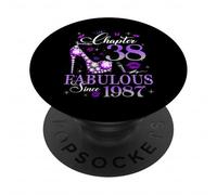 Chapter 38 Fabulous Since 1987 38th Birthday Queen Diamond PopSockets Adhesive PopGrip