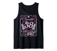 Chapter 38 Fabulous Since 1987 38th Diamond Birthday Queen Tank Top