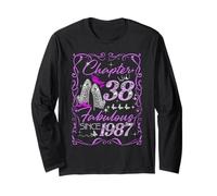 Chapter 38 Fabulous Since 1987 Diamond Heels 38th Birthday Long Sleeve T-Shirt