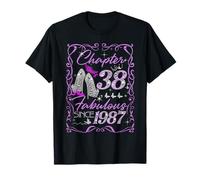 Chapter 38 Fabulous Since 1987 Diamond Heels 38th Birthday T-Shirt