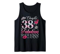 Chapter 38 Fabulous Since 1988 38Th Birthday Gift for Women Tank Top