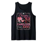 Chapter 39 Fabulous Since 1986 Diamond Heels 39th Birthday Tank Top