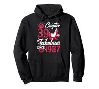 Chapter 39 Fabulous Since 1987 39th Birthday Women Girls Pullover Hoodie
