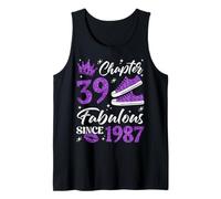 Chapter 39 Fabulous Since 1987 39Th Birthday Women Lady Tank Top