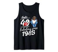 Chapter 40 Fabulous Since 1985 40th Birthday Afro Black Girl Tank Top