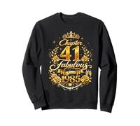 Chapter 41 Fabulous Since 1985 Floral 41st Birthday Women Sweatshirt