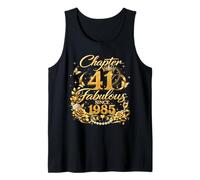Chapter 41 Fabulous Since 1985 Floral 41st Birthday Women Tank Top