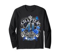 Chapter 41 Fabulous Since 1985 Roses 41st Birthday Women Long Sleeve T-Shirt