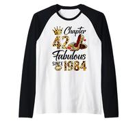 Chapter 42 Fabulous Since 1984 42nd Birthday Women Girls Raglan Baseball Tee