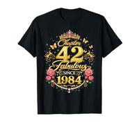 Chapter 42 Fabulous Since 1984 Floral 42nd Birthday Women T-Shirt