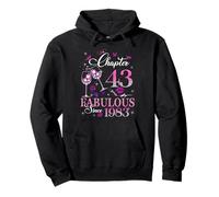 Chapter 43 Fabulous EST 1983 43rd Birthday Queen Diamond Pullover Hoodie