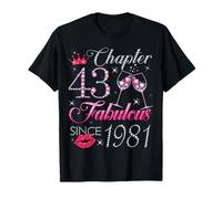 Chapter 43 Fabulous Since 1981 43rd Birthday Gift For Women T-Shirt