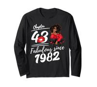 Chapter 43 Fabulous Since 1982 43rd Birthday Queen for Women Long Sleeve T-Shirt