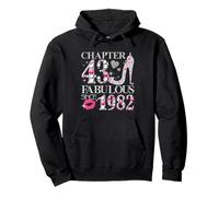 Chapter 43 Fabulous Since 1982 Diamond Heels 43rd Birthday Pullover Hoodie