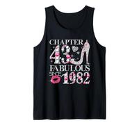 Chapter 43 Fabulous Since 1982 Diamond Heels 43rd Birthday Tank Top