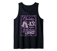 Chapter 43 Fabulous Since 1982 Diamond Heels 43rd Birthday Tank Top