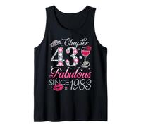 Chapter 43 Fabulous Since 1983 43rd Birthday Gift for Women Tank Top