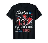 Chapter 43 Fabulous Since 1983 43rd Birthday Women Girls T-Shirt