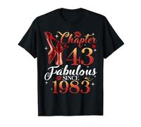 Chapter 43 Fabulous Since 1983 43rd Birthday Women Girls T-Shirt