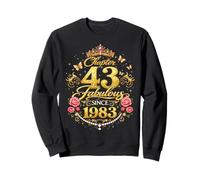 Chapter 43 Fabulous Since 1983 Floral 43rd Birthday Women Sweatshirt