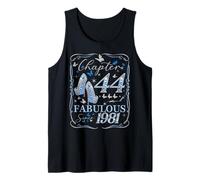 Chapter 44 Fabulous Since 1981 44th Diamond Birthday Queen Tank Top