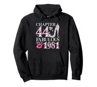 Chapter 44 Fabulous Since 1981 Diamond Heels 44th Birthday Pullover Hoodie
