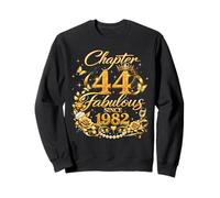 Chapter 44 Fabulous Since 1982 Floral 44th Birthday Women Sweatshirt