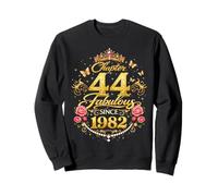 Chapter 44 Fabulous Since 1982 Floral 44th Birthday Women Sweatshirt