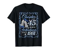 Chapter 45 Fabulous EST 1981 45th Birthday Queen Diamond T-Shirt
