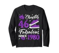 Chapter 46 Fabulous Since 1980 46Th Birthday Women Lady Long Sleeve T-Shirt