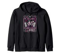 Chapter 46 Fabulous Since 1980 High Heel 46th Birthday Women Zip Hoodie