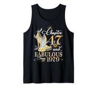 Chapter 47 Fabulous EST 1979 47th Birthday Queen Diamond Tank Top