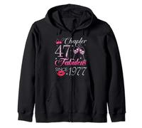 Chapter 47 Fabulous Since 1977 47Th Birthday Gift For Women Zip Hoodie
