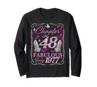 Chapter 48 Fabulous Since 1977 48th Diamond Birthday Queen Long Sleeve T-Shirt