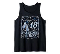 Chapter 48 Fabulous Since 1977 48th Diamond Birthday Queen Tank Top