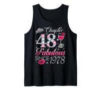 Chapter 48 Fabulous Since 1978 48Th Birthday Gift for Women Tank Top