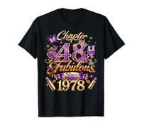 Chapter 48 Fabulous Since 1978 48th Birthday Women Girls T-Shirt