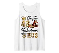 Chapter 48 Fabulous Since 1978 48th Birthday Women Girls Tank Top