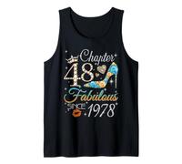 Chapter 48 Fabulous Since 1978 48th Birthday Women Girls Tank Top