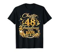 Chapter 48 Fabulous Since 1978 Floral 48th Birthday Women T-Shirt