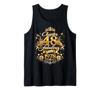 Chapter 48 Fabulous Since 1978 Floral 48th Birthday Women Tank Top