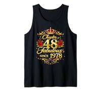 Chapter 48 Fabulous Since 1978 Floral 48th Birthday Women Tank Top