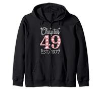 Chapter 49 EST 1977 Happy 49Th Birthday Girl Men Women Zip Hoodie