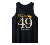 Chapter 49 Fabulous EST 1977 49th Birthday Queen Diamond Tank Top