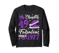 Chapter 49 Fabulous Since 1977 49Th Birthday Women Lady Long Sleeve T-Shirt