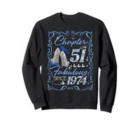 Chapter 51 Fabulous Since 1974 51st Diamond Birthday Queen Sweatshirt